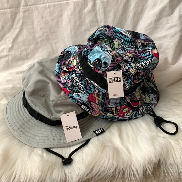 NEFF x DISNEY Mickey Mouse Bucket Hat Set of 2 NEW - Picture 1 of 6